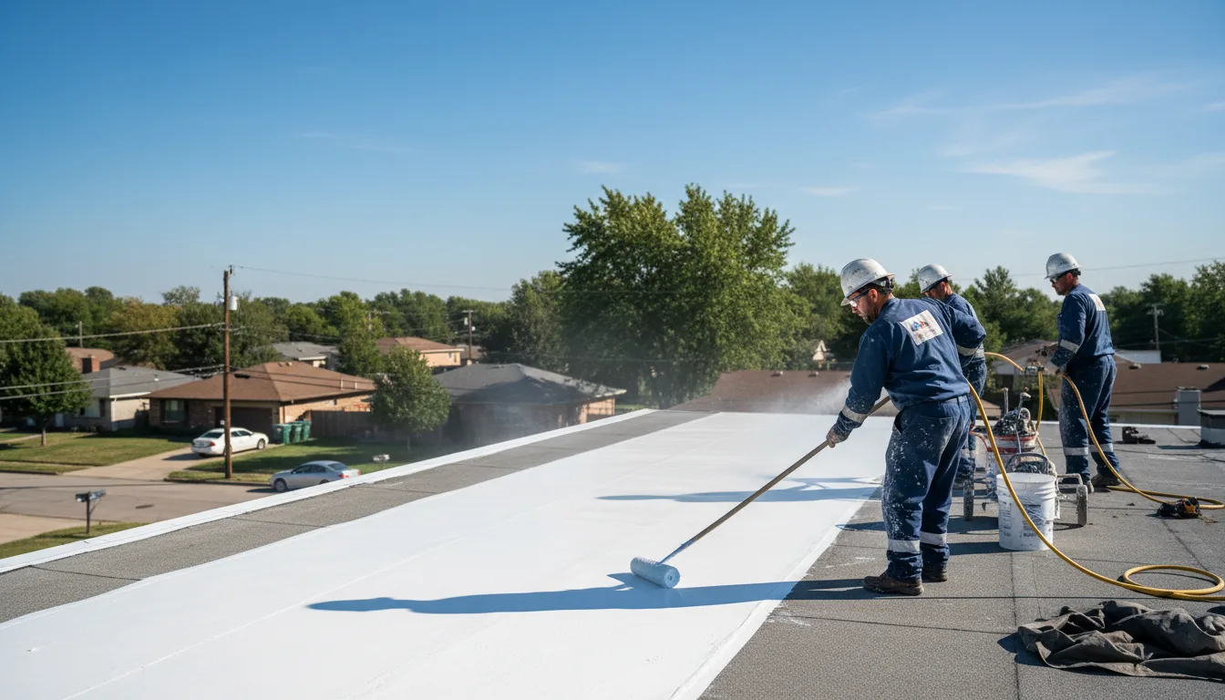 Commercial roof coating in Slick, OK near me